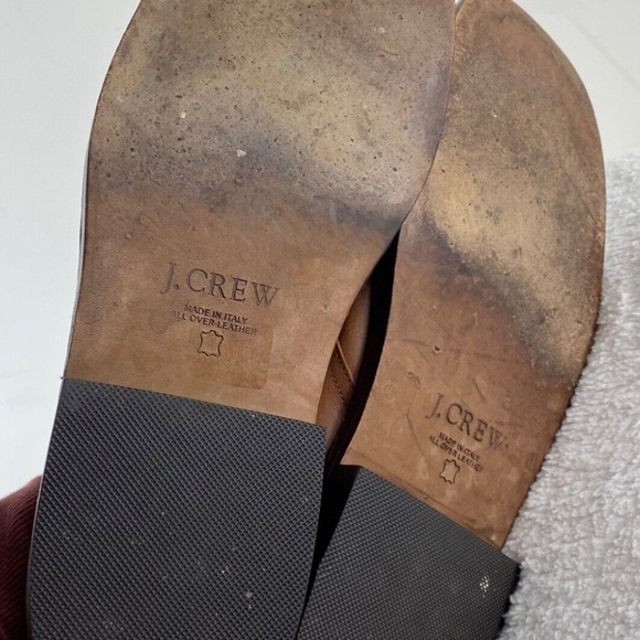 J. Crew Italy Mens Sz 12 Chukka Ankle Boots Leather Brown Lace Up - Picture 8 of 9